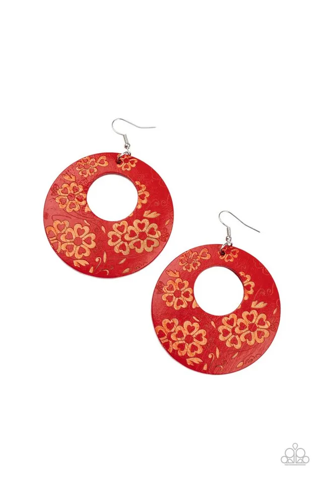 Paparazzi Jewelry Earrings Paparazzi Earring Galapagos Garden Party Red Paparazzi Jewelry Earrings Paparazzi Earring Galapagos Garden Party Red