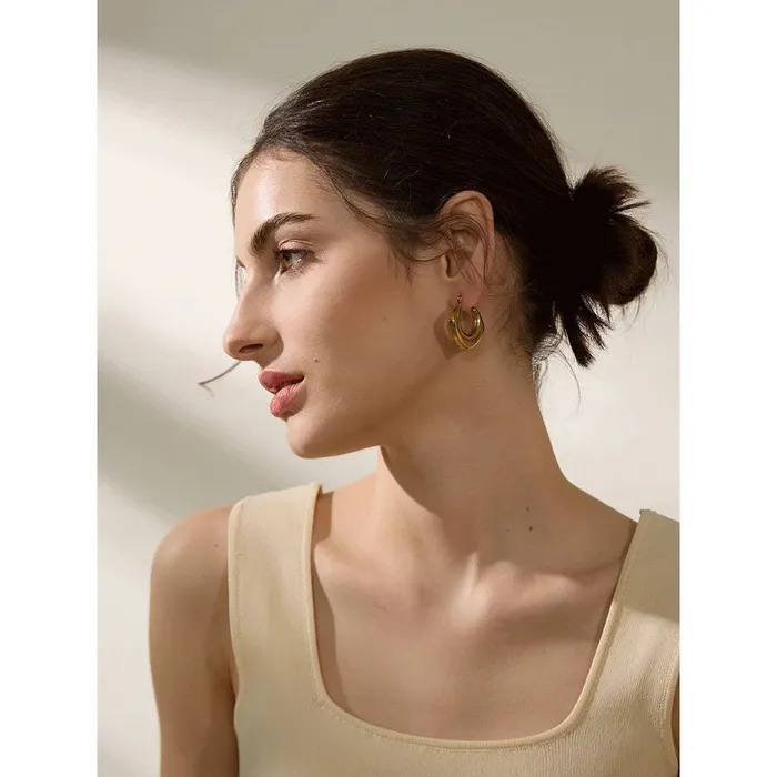 Earrings Aurora Arch Hoop Earrings Mabel Love Co