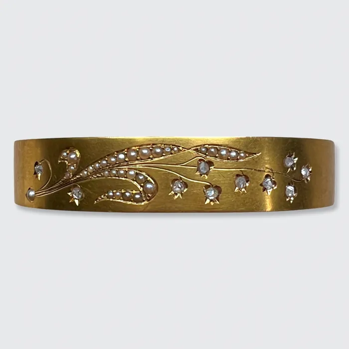 21stfinds Bracelets Diamond Pearl Lily of the Valley Bracelet