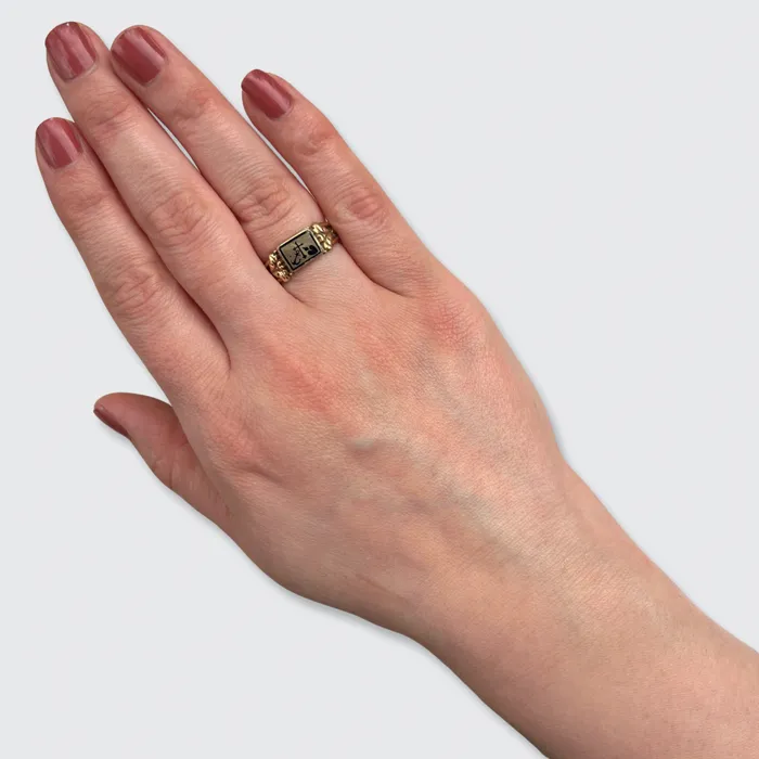 21stfinds Rings Victorian Love Hope Faith Ring with Hidden Compartment