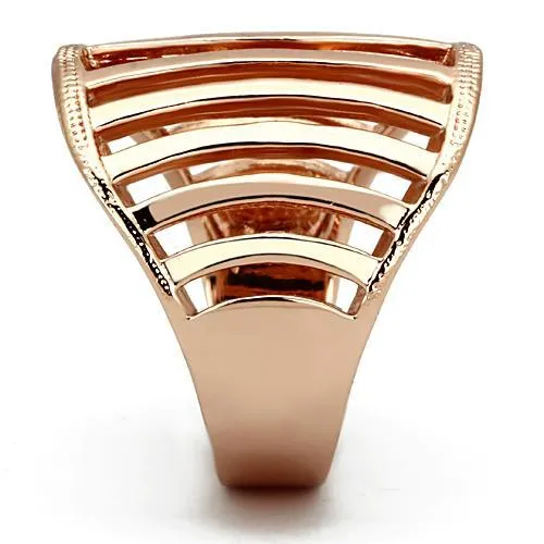 Alamode Rings TK859 IP Rose GoldIon Plating Stainless Steel Ring with No Stone