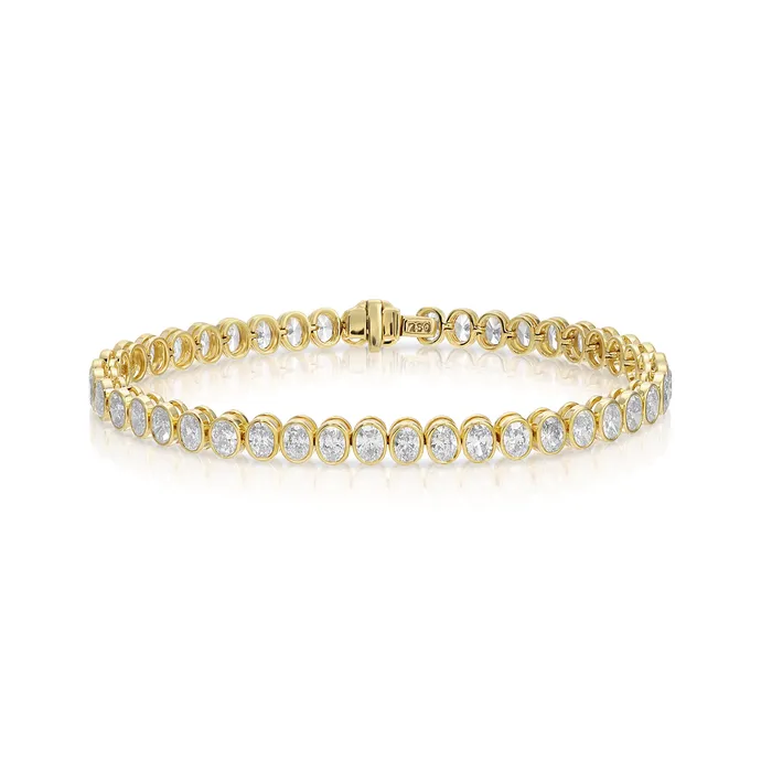 anitako Bracelets BEZEL OVAL DIAMOND BRACELET