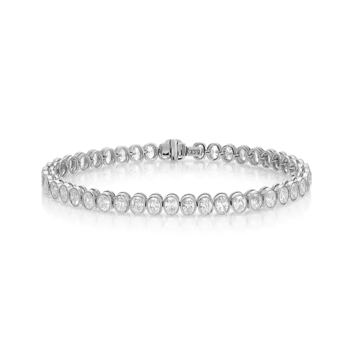 anitako Bracelets BEZEL OVAL DIAMOND BRACELET