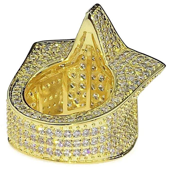 Bling Cartel Admin Rings 14K Gold Plated CZ Iced Flooded Out Star Ring