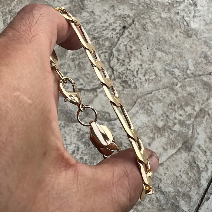 Bracelets Bling Cartel Admin 14k Gold Plated Figaro Link Bracelet 10 x 12mm Bracelets Bling Cartel Admin 14k Gold Plated Figaro Link Bracelet 10 x 12mm