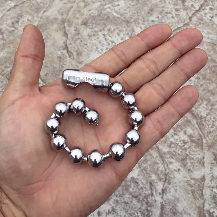 Bracelets Bling Cartel Ball Bead Bracelet 316L Stainless Steel Hollow Beaded Big Balls 12MM Bracelets Bling Cartel Ball Bead Bracelet 316L Stainless Steel Hollow Beaded Big Balls 12MM