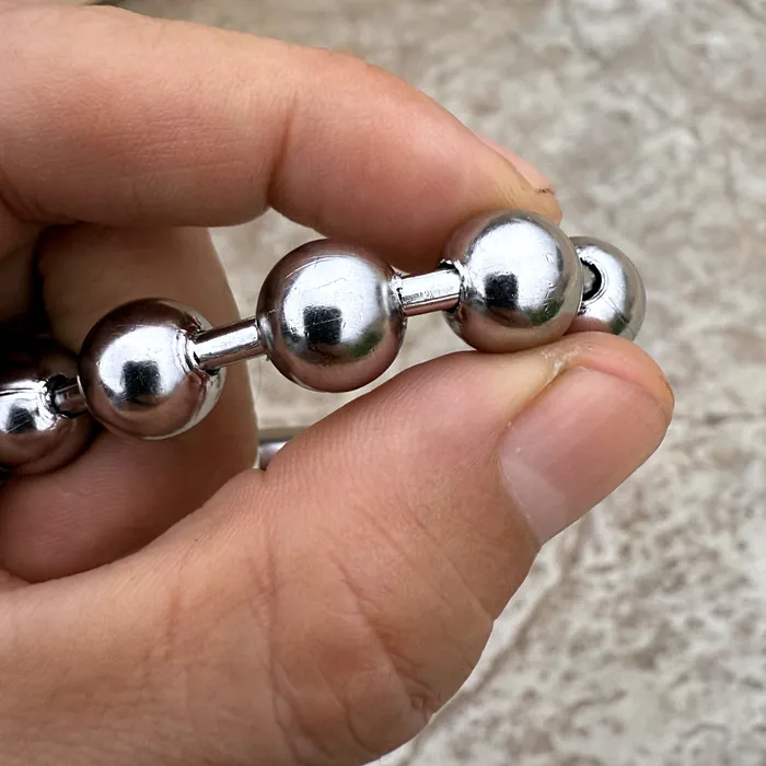 Bracelets Bling Cartel Ball Bead Bracelet 316L Stainless Steel Hollow Beaded Big Balls 12MM Bracelets Bling Cartel Ball Bead Bracelet 316L Stainless Steel Hollow Beaded Big Balls 12MM
