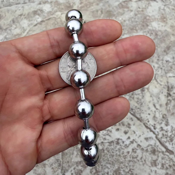 Bracelets Bling Cartel Ball Bead Bracelet 316L Stainless Steel Hollow Beaded Big Balls 12MM Bracelets Bling Cartel Ball Bead Bracelet 316L Stainless Steel Hollow Beaded Big Balls 12MM