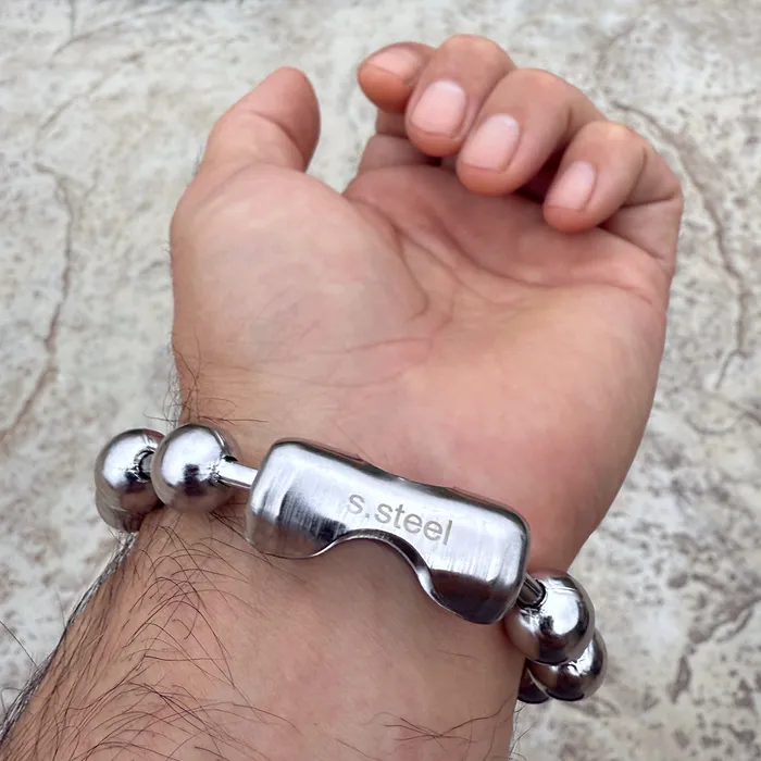 Bracelets Bling Cartel Ball Bead Bracelet 316L Stainless Steel Hollow Beaded Big Balls 12MM Bracelets Bling Cartel Ball Bead Bracelet 316L Stainless Steel Hollow Beaded Big Balls 12MM