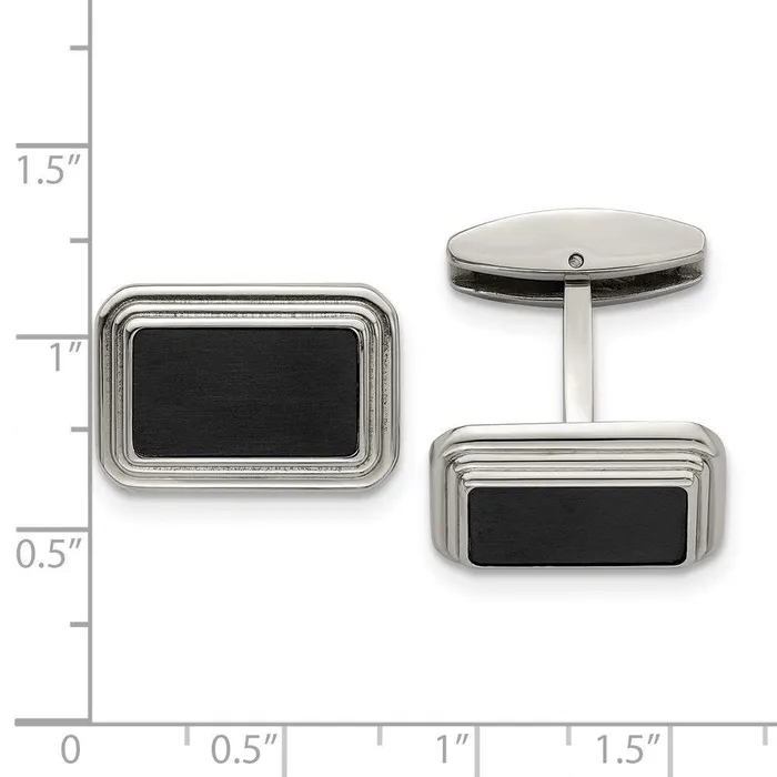 Bracelets Chisel Stainless Steel BrushedPolished Black IP Plated Cufflinks Bracelets Chisel Stainless Steel BrushedPolished Black IP Plated Cufflinks