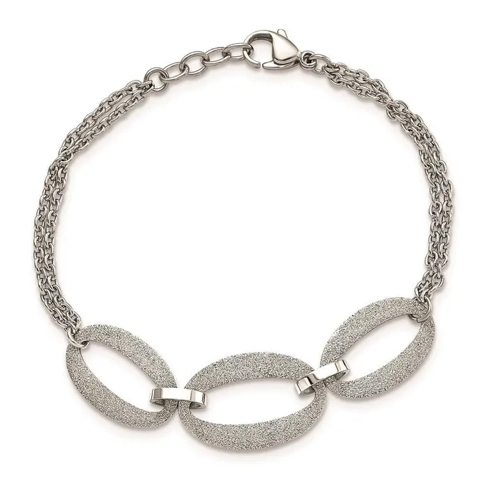 Bracelets Chisel Stainless Steel Polished Laser Cut w5in ext Bracelet Bracelets Chisel Stainless Steel Polished Laser Cut w5in ext Bracelet