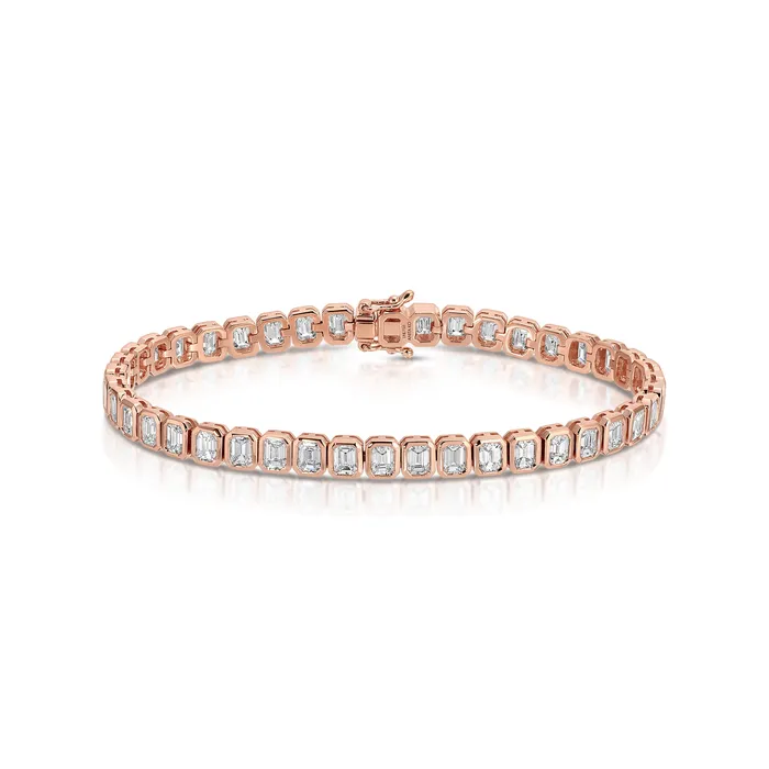 Bracelets EMERALD CUT BEZEL DIAMOND BRACELET anitako