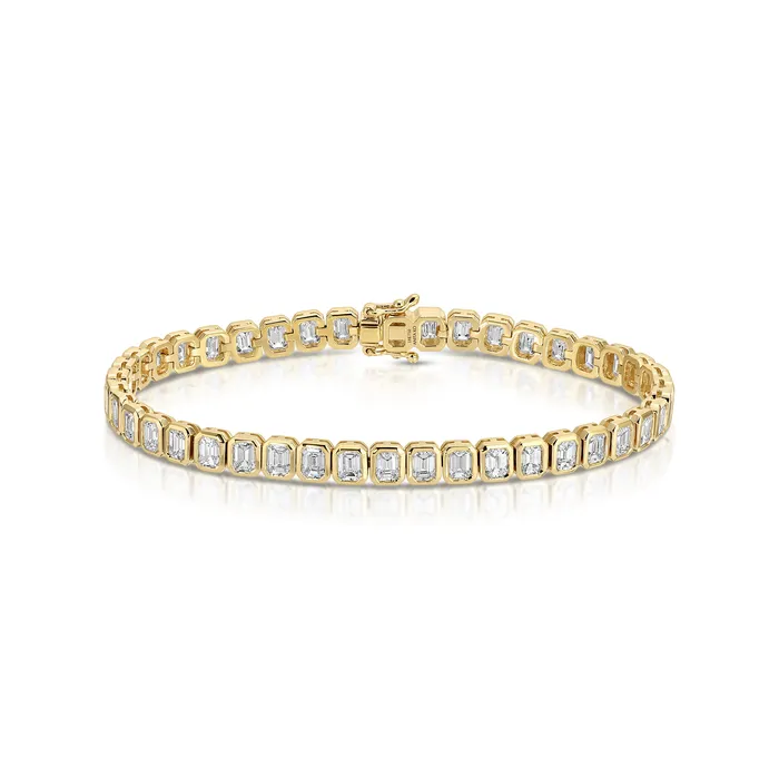 Bracelets EMERALD CUT BEZEL DIAMOND BRACELET anitako