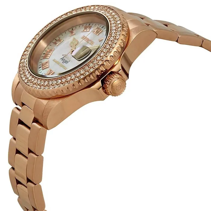Bracelets Invicta Invicta Womens Quartz Watch Angel Crystal White MOP Dial Rose Gold Bracelet 24615 Bracelets Invicta Invicta Womens Quartz Watch Angel Crystal White MOP Dial Rose Gold Bracelet 24615