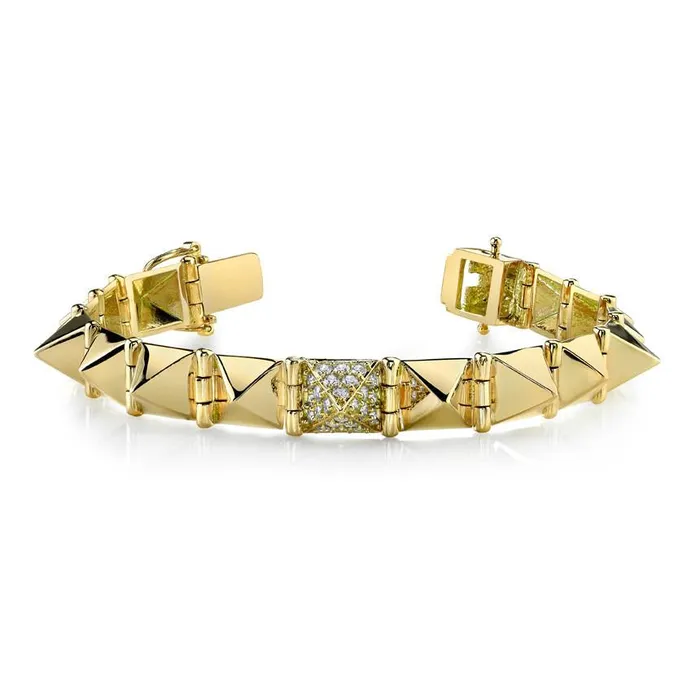 Bracelets LARGE SPIKE BRACELET WITH ONE DIAMOND SPIKE anitako
