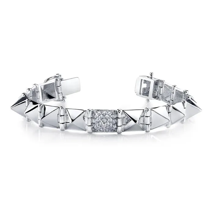 Bracelets LARGE SPIKE BRACELET WITH ONE DIAMOND SPIKE anitako