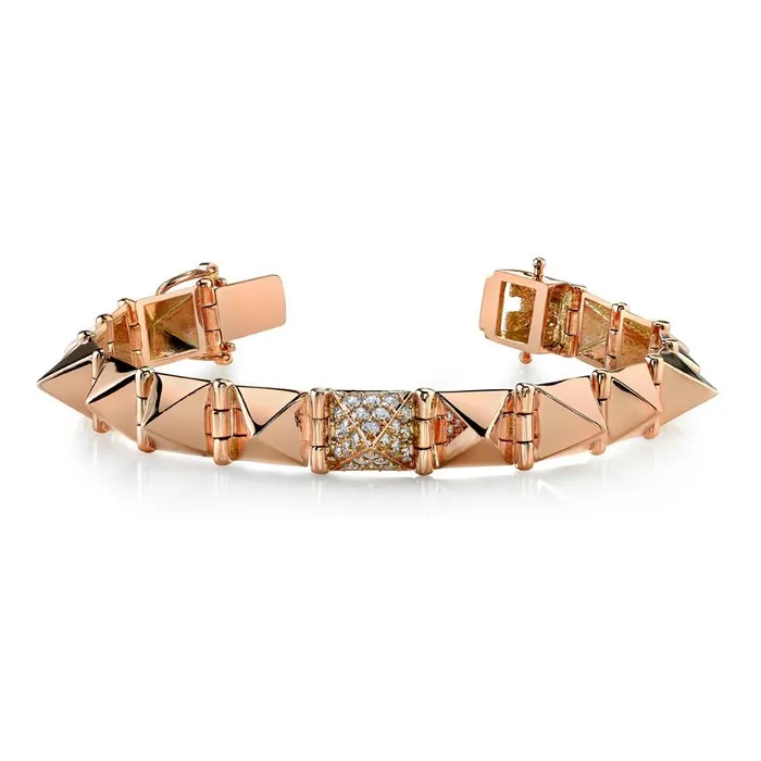 Bracelets LARGE SPIKE BRACELET WITH ONE DIAMOND SPIKE anitako