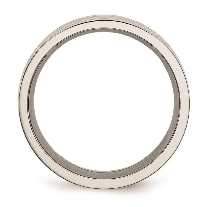 Chisel Rings Stainless Steel Black Carbon Fiber Inlay Flat 8mm Polished Band Chisel Rings Stainless Steel Black Carbon Fiber Inlay Flat 8mm Polished Band
