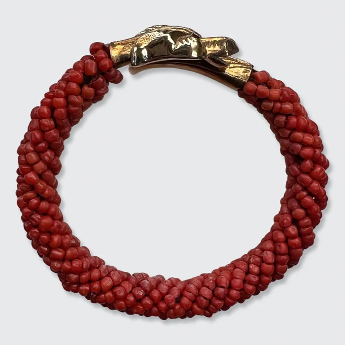 Coral Bead Snake Bangle Bracelet 21stfinds Bracelets