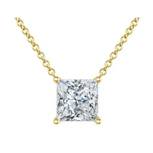 Diamond Princess Cut Pendant GH SI deBebians Necklaces