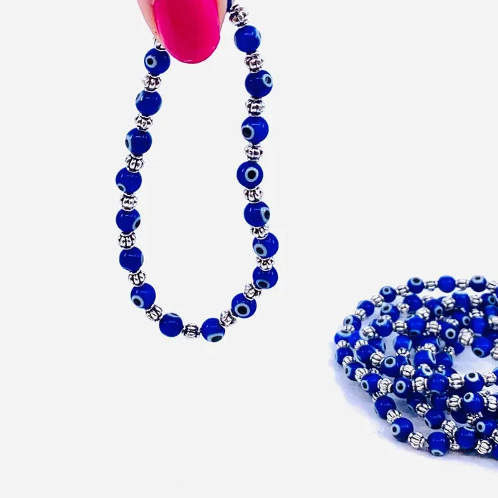 Intricate Evil Eye Glass Bead Bracelet Natto USA Bracelets