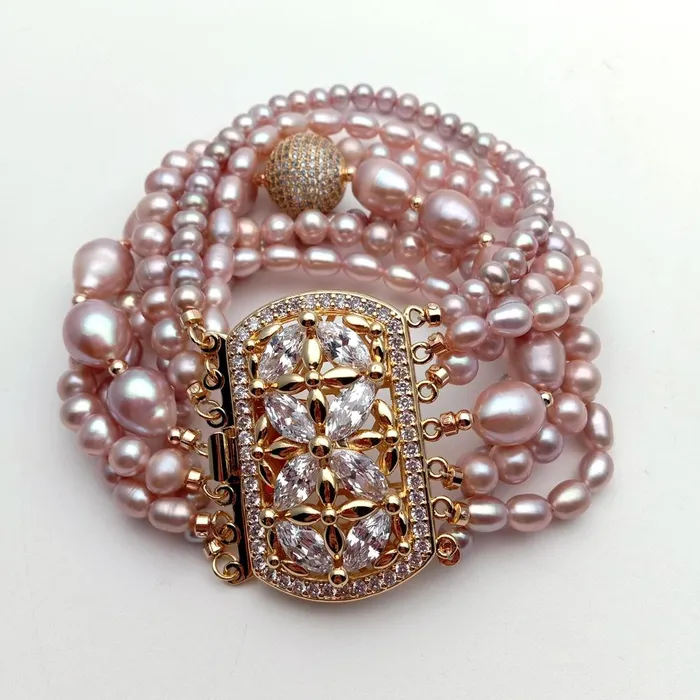 KEYGEMS Womens Elegant Fashion Stylish Genuine Natural Freshwater Pearl Bracelet Jewelry Divine Inspiration Styles Bracelets