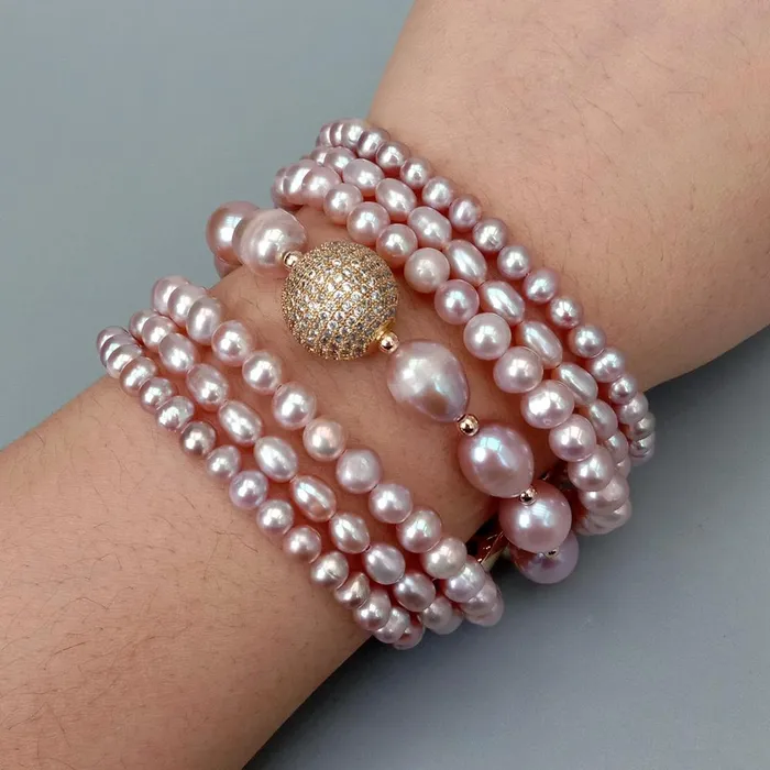 KEYGEMS Womens Elegant Fashion Stylish Genuine Natural Freshwater Pearl Bracelet Jewelry Divine Inspiration Styles Bracelets