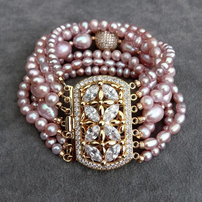 KEYGEMS Womens Elegant Fashion Stylish Genuine Natural Freshwater Pearl Bracelet Jewelry Divine Inspiration Styles Bracelets