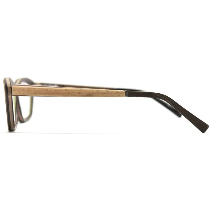 PreStyled Sets Gold Wood Gold Wood Womens Eyeglasses Sand Tanganika Wood Frame GOLD WOOD ECLA 003