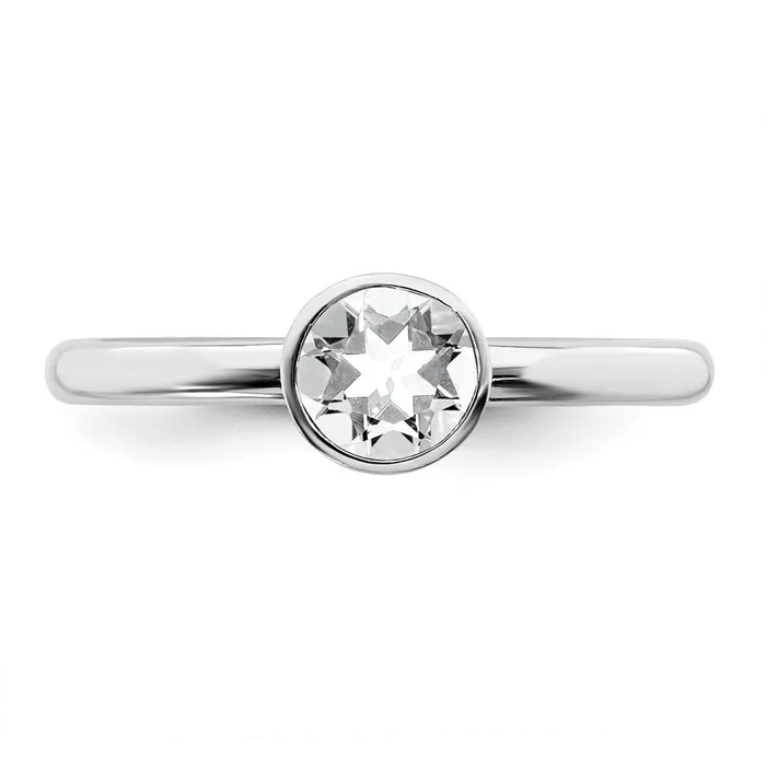 Sterling Silver Stackable Expressions High 5mm April Swarovski Ring QSK964 Stackable Expressions Rings Sterling Silver Stackable Expressions High 5mm April Swarovski Ring QSK964 Stackable Expressions Rings