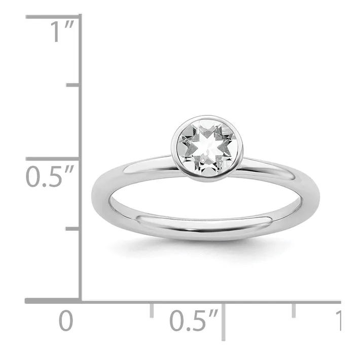 Sterling Silver Stackable Expressions High 5mm April Swarovski Ring QSK964 Stackable Expressions Rings Sterling Silver Stackable Expressions High 5mm April Swarovski Ring QSK964 Stackable Expressions Rings
