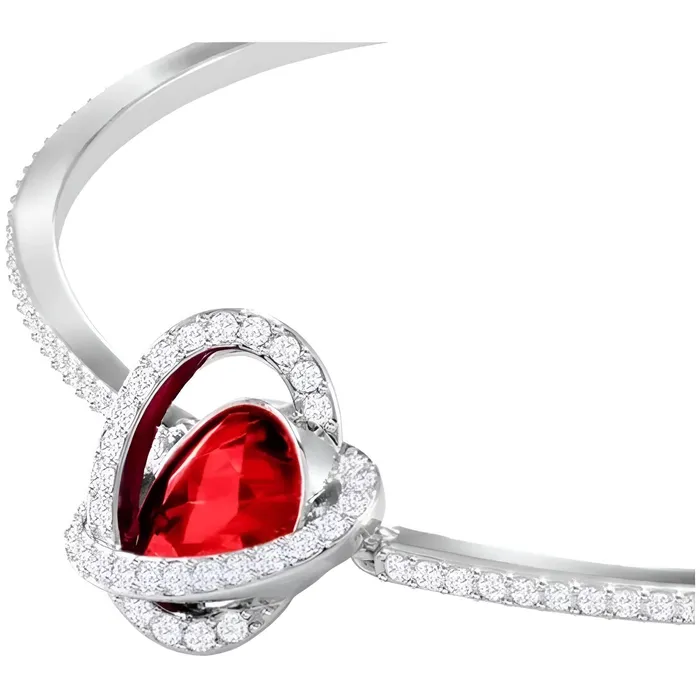 Swarovski Necklaces Swarovski Womens Necklace and Bracelet Set Outstanding Red and White 5463761