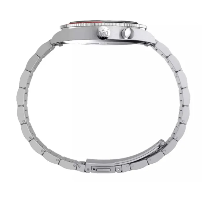 Timex Bracelets Timex Mens Watch Waterbury Quartz GMT Black Dial Silver Tone Bracelet TW2W22700VQ Timex Bracelets Timex Mens Watch Waterbury Quartz GMT Black Dial Silver Tone Bracelet TW2W22700VQ