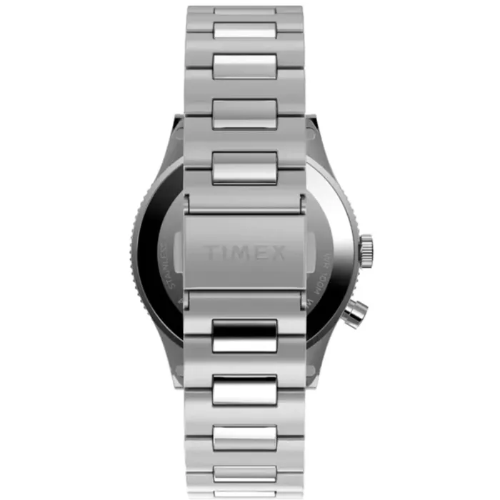 Timex Bracelets Timex Mens Watch Waterbury Quartz GMT Black Dial Silver Tone Bracelet TW2W22700VQ Timex Bracelets Timex Mens Watch Waterbury Quartz GMT Black Dial Silver Tone Bracelet TW2W22700VQ