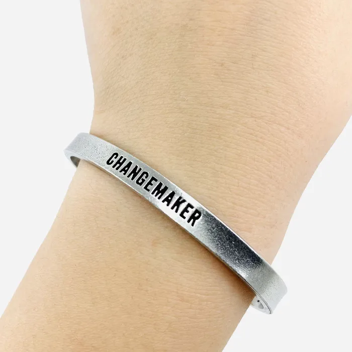 Whitney Howard Designs Bracelets Pewter Cuff Bracelet Changemaker