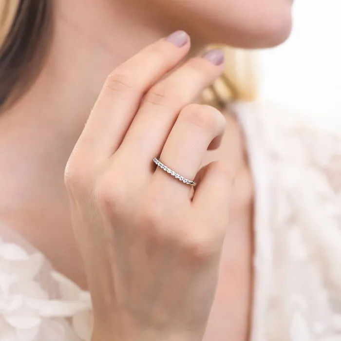 BERRICLE Solitaire Hidden Halo 3ct Princess CZ Ring Set in Sterling Silver Rings