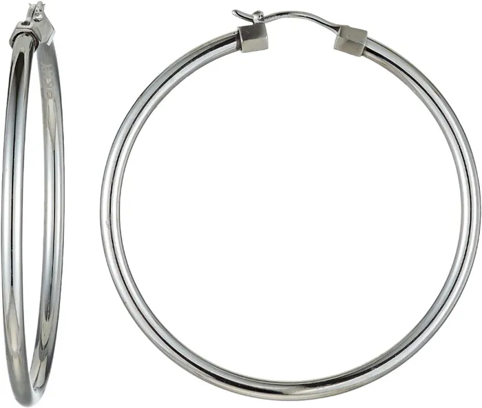 Earrings DKNY Ladies Silver Hoop Earrings Dkny