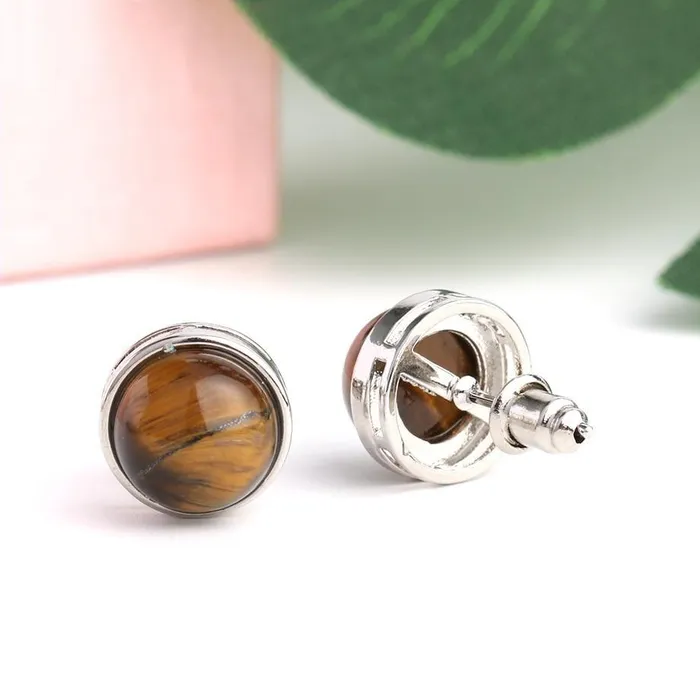 Natural Stone Round Earrings WickedAF Earrings