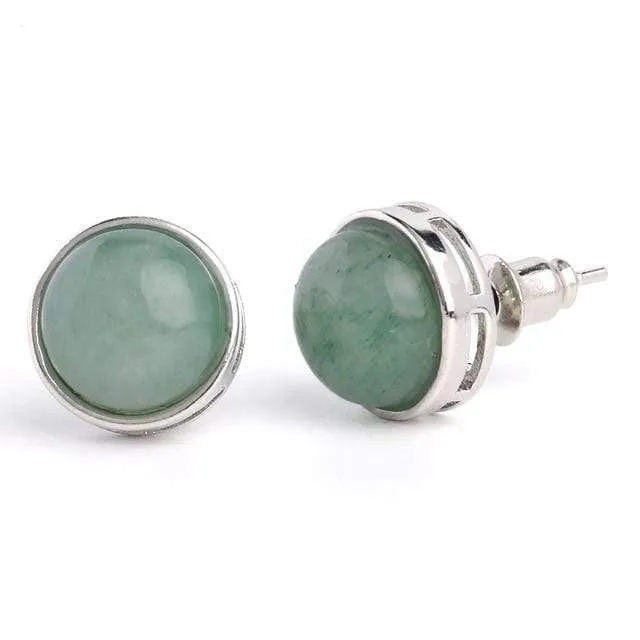 Natural Stone Round Earrings WickedAF Earrings