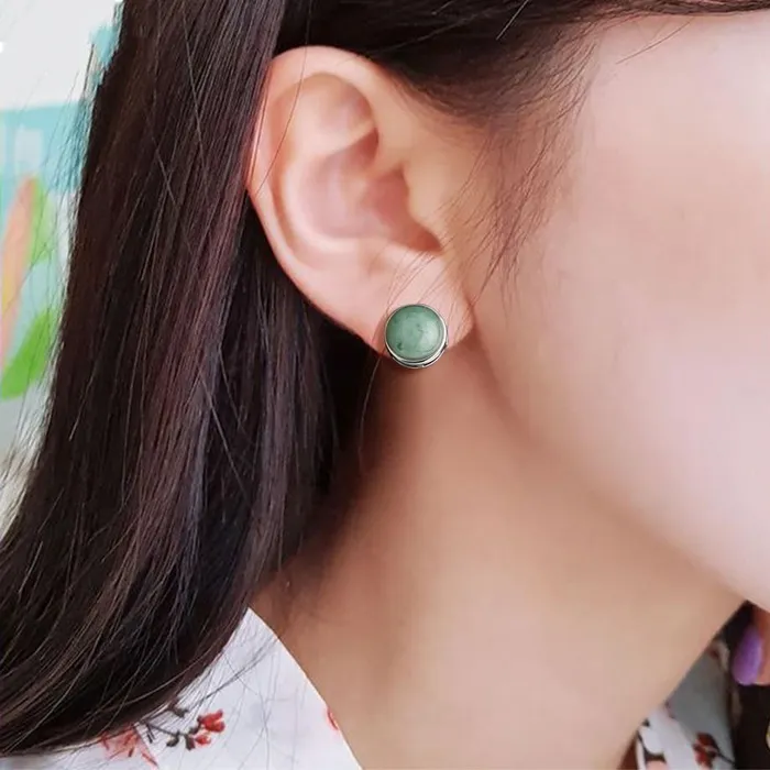 Natural Stone Round Earrings WickedAF Earrings