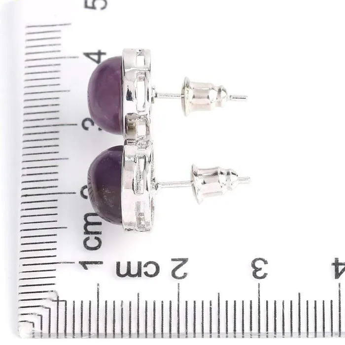 Natural Stone Round Earrings WickedAF Earrings