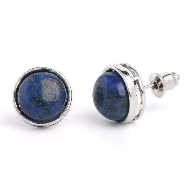 Natural Stone Round Earrings WickedAF Earrings