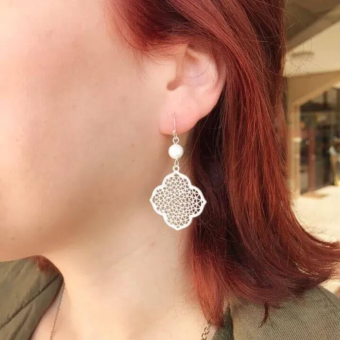 Prep Obsessed LM Earrings Karisa Freshwater Pearl Dangles 2 Colors Available