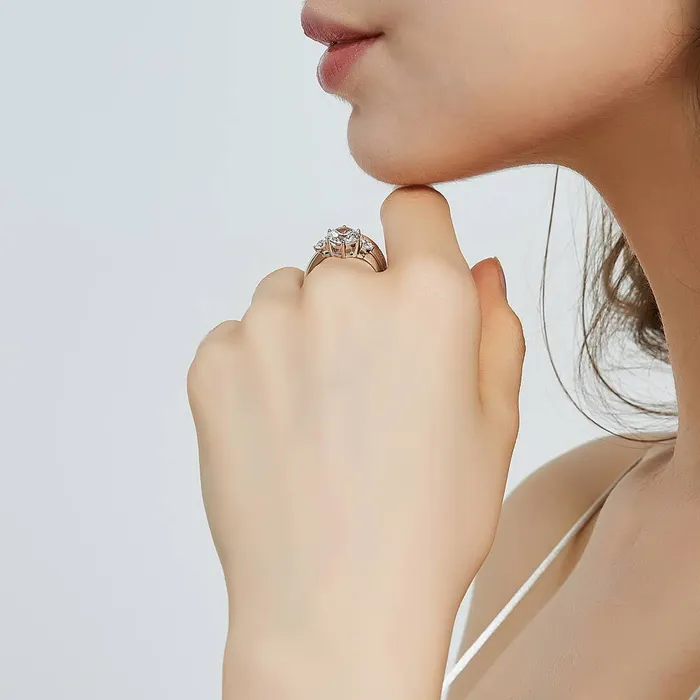 Rings 3Stone 2ct CZ Ring in Sterling Silver BERRICLE