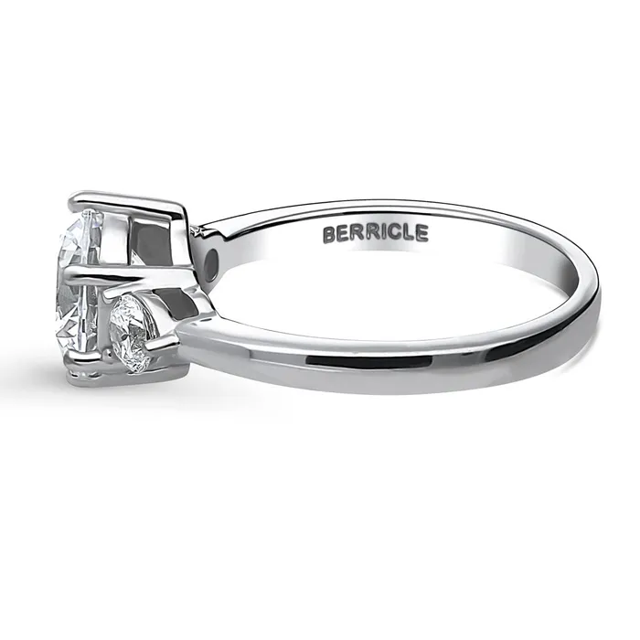 Rings 3Stone 2ct CZ Ring in Sterling Silver BERRICLE