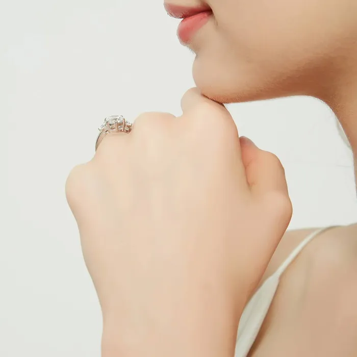 Rings 3Stone 2ct CZ Ring in Sterling Silver BERRICLE