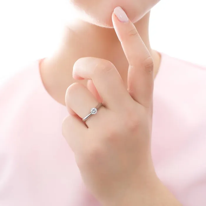 Rings Infinity Solitaire 045ct CZ Ring Set in Sterling Silver BERRICLE