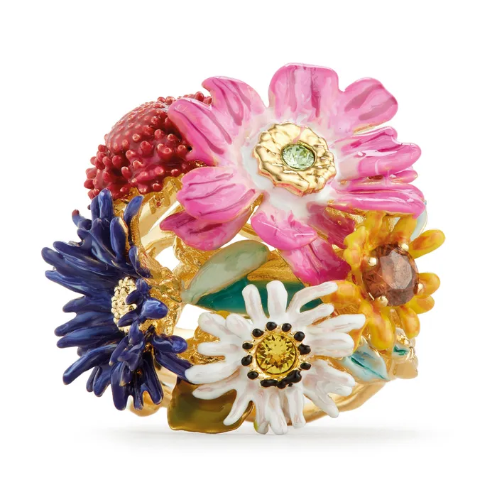 Rings Les Nereides Les Nereides Wild Flower Bouquet Cocktail Ring Rings Les Nereides Les Nereides Wild Flower Bouquet Cocktail Ring