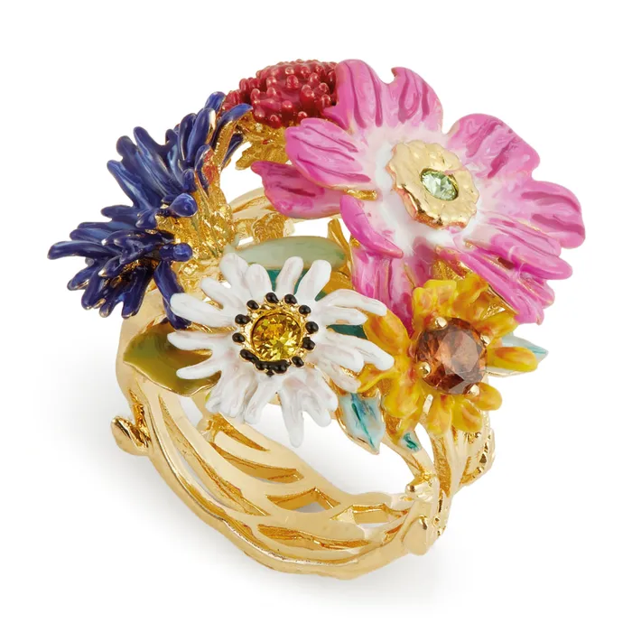 Rings Les Nereides Les Nereides Wild Flower Bouquet Cocktail Ring Rings Les Nereides Les Nereides Wild Flower Bouquet Cocktail Ring