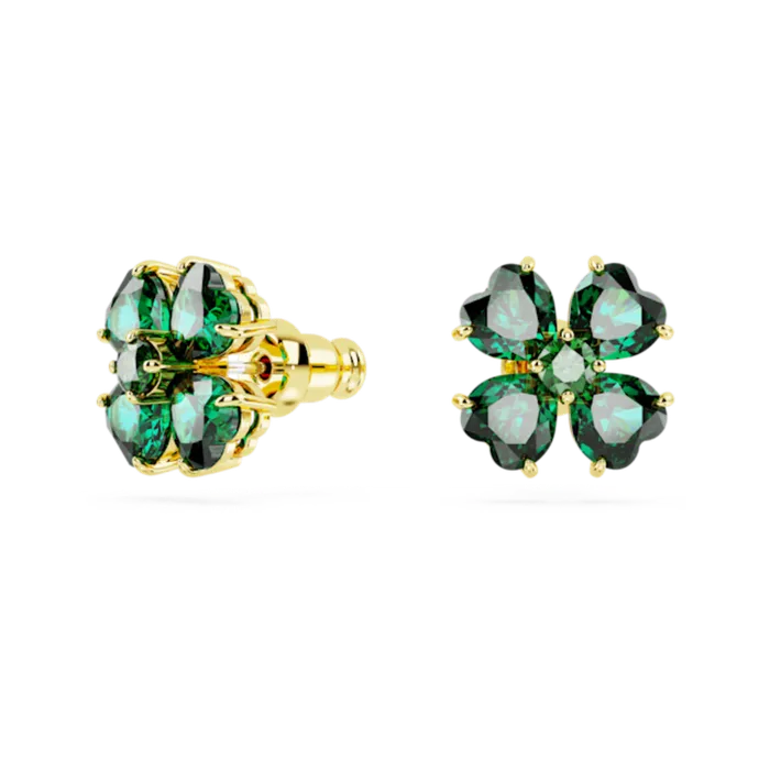 Swarovski Idyllia Stud Earrings Clover Green Goldtone plated Swarovski Earrings Swarovski Idyllia Stud Earrings Clover Green Goldtone plated Swarovski Earrings
